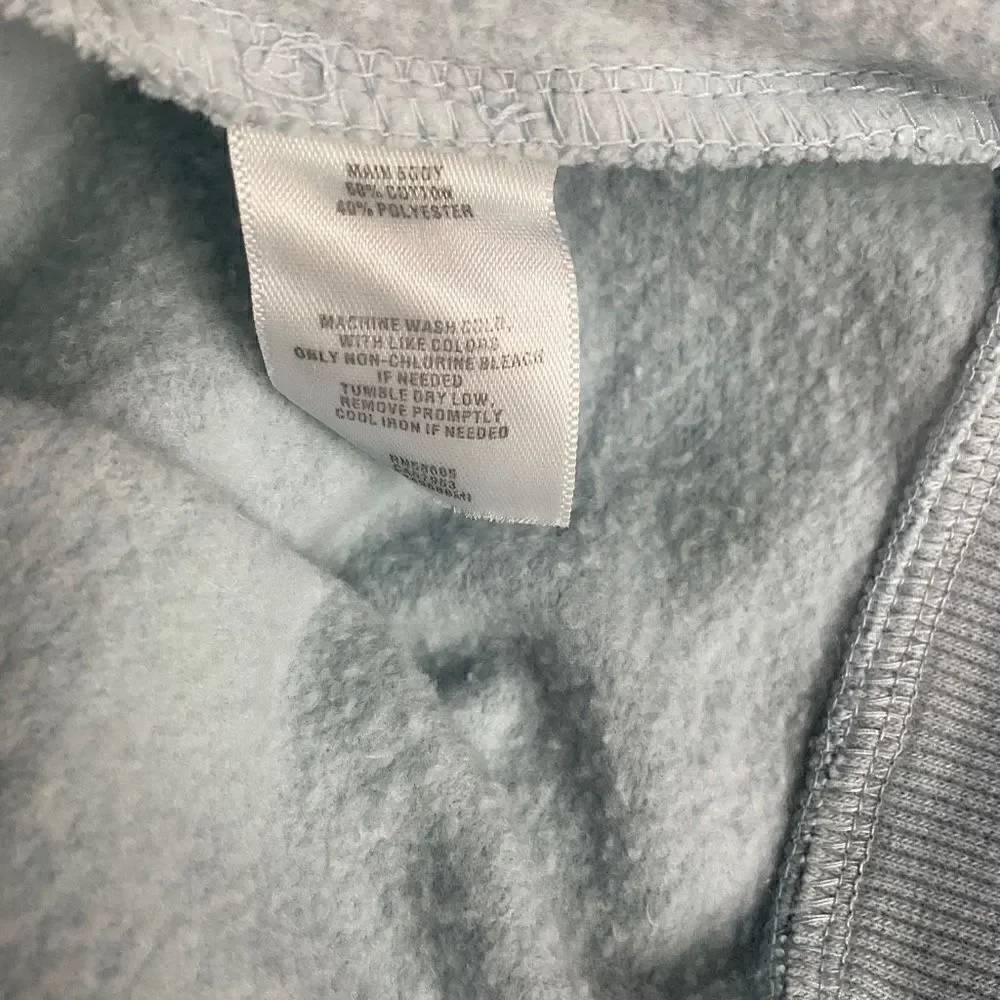BP Sweatshirt Dip Dye Crew Neck Blue White Ribbed Cuffs Hem Long Sleeve Women XL